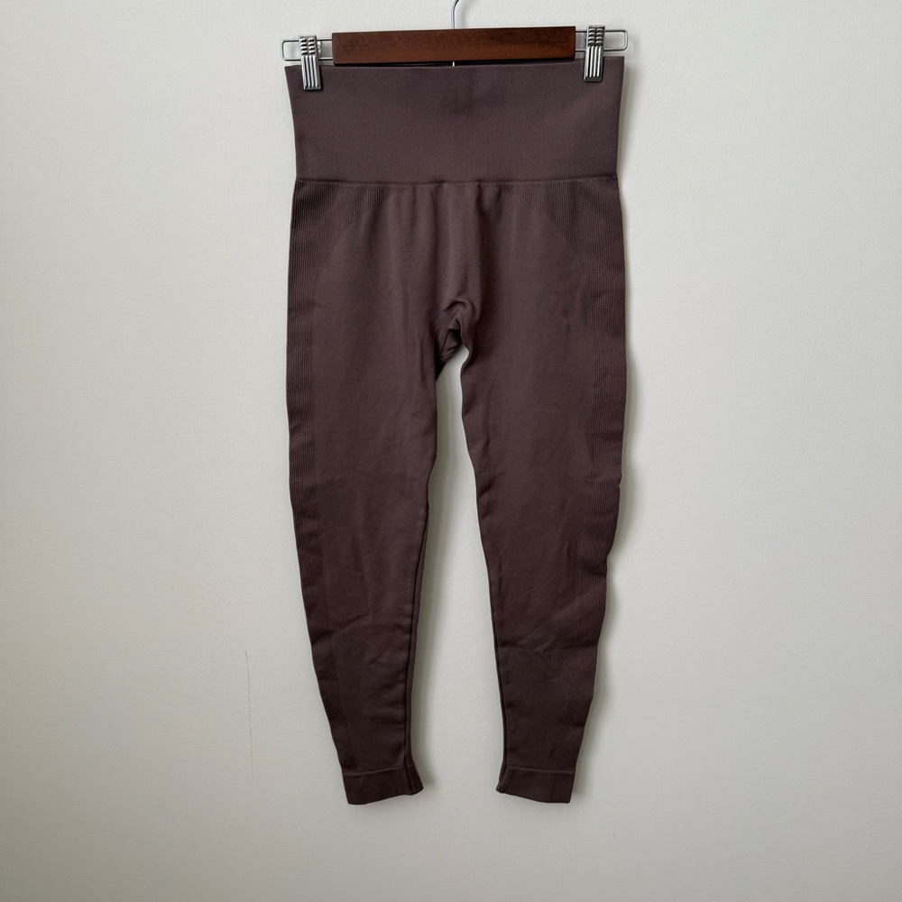 Set Active Seamless Leggings Brown Size Medium 23” Inseam